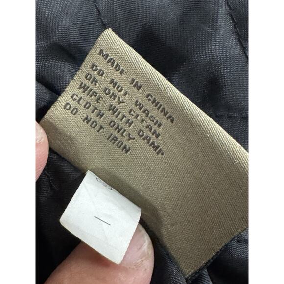 R & O Men's L Faux Leather Biker Bomber Jacket Black/Gray Stripe Wolverine Logan - Picture 5 of 10